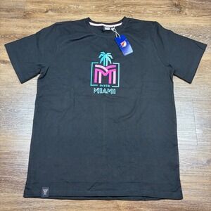 Inter Miami CF Messi Graphic Tee Mens L Black MLS Soccer Shirt NWT